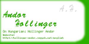 andor hollinger business card